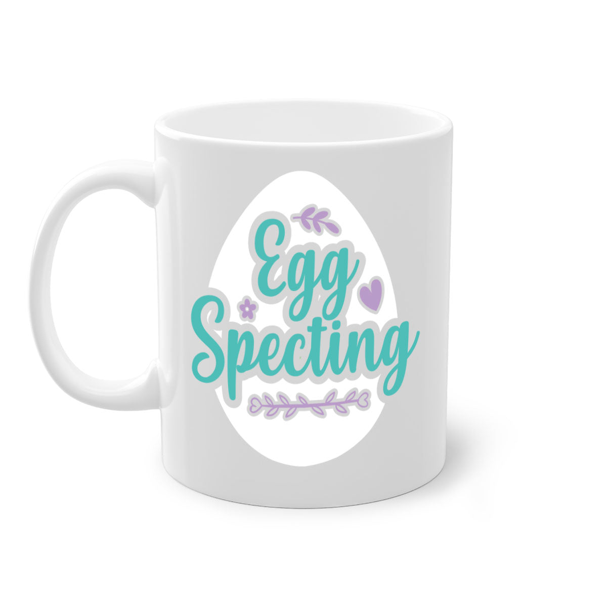 Colorful Egg Spectinggggg 84# Easter Mug with glossy finish and easy-grip handle, available in multiple colors.