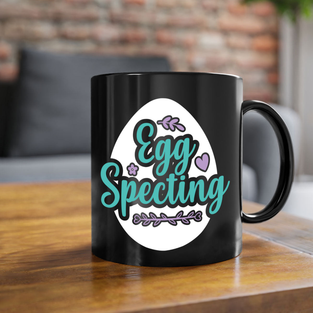 Colorful Egg Spectinggggg 84# Easter Mug with glossy finish and easy-grip handle, available in multiple colors.
