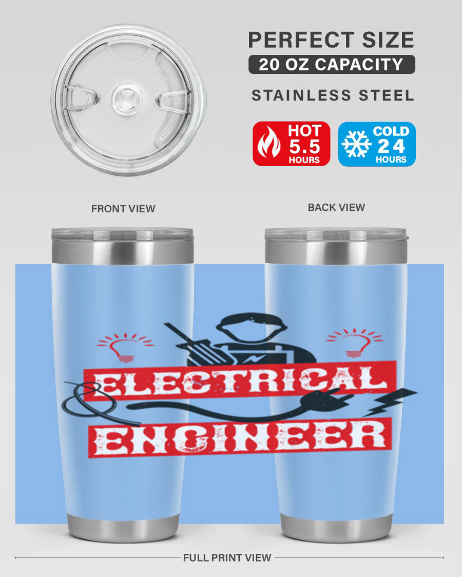 Electrical Engineer Style 59# tumbler, 20oz, double wall vacuum stainless steel with copper lining, featuring a drink-thru lid.