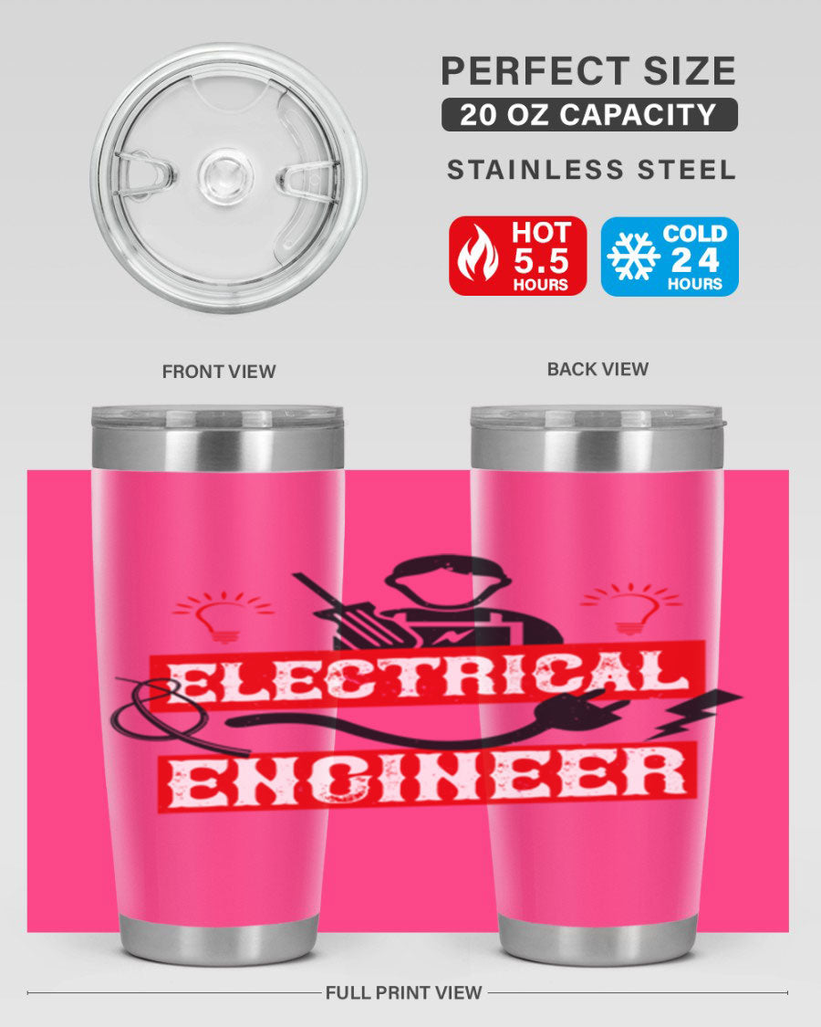 Electrical Engineer Style 59# tumbler, 20oz, double wall vacuum stainless steel with copper lining, featuring a drink-thru lid.