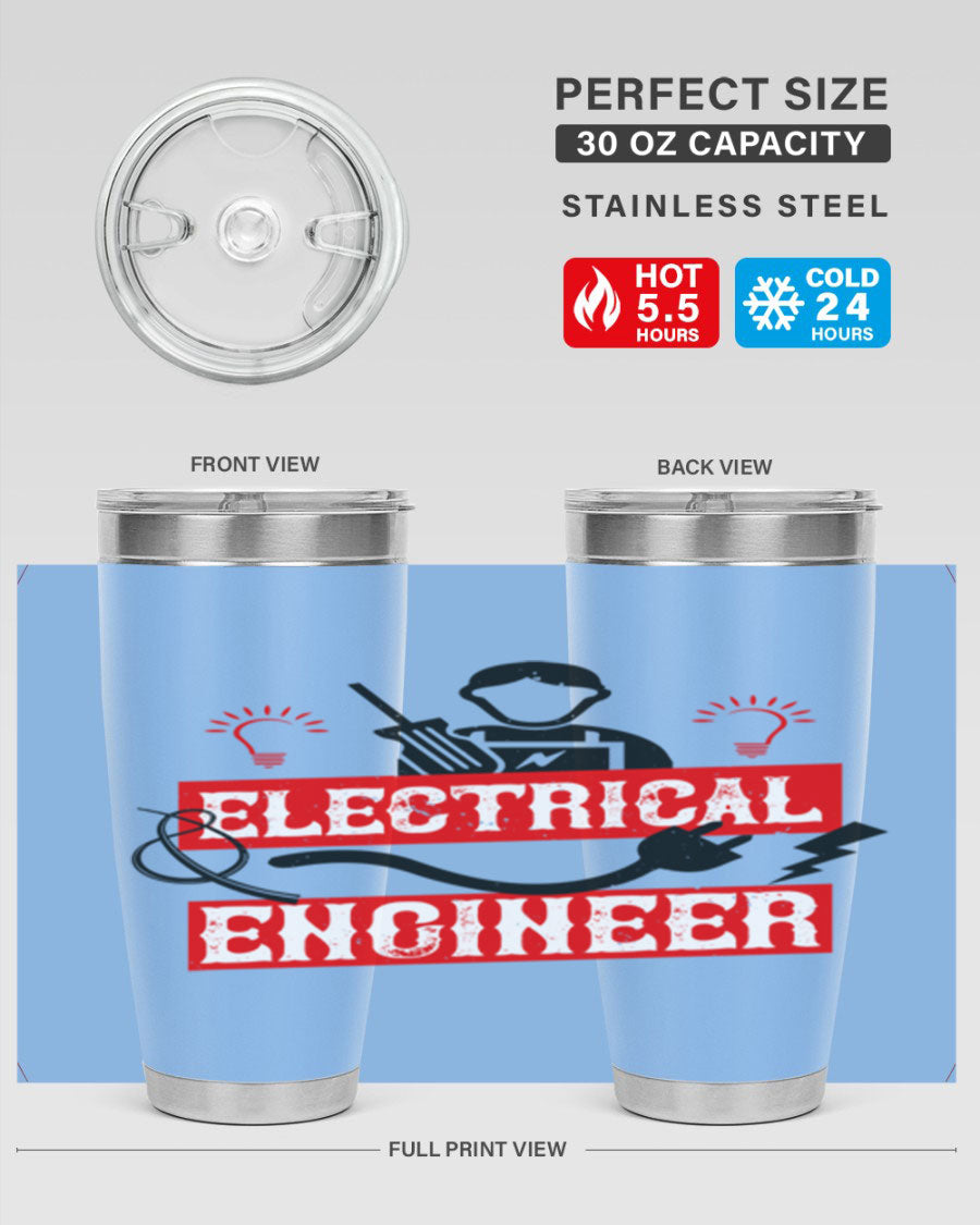 Electrical Engineer Style 59# tumbler, 20oz, double wall vacuum stainless steel with copper lining, featuring a drink-thru lid.