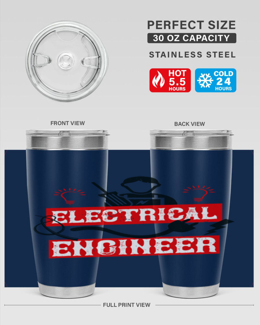 Electrical Engineer Style 59# tumbler, 20oz, double wall vacuum stainless steel with copper lining, featuring a drink-thru lid.