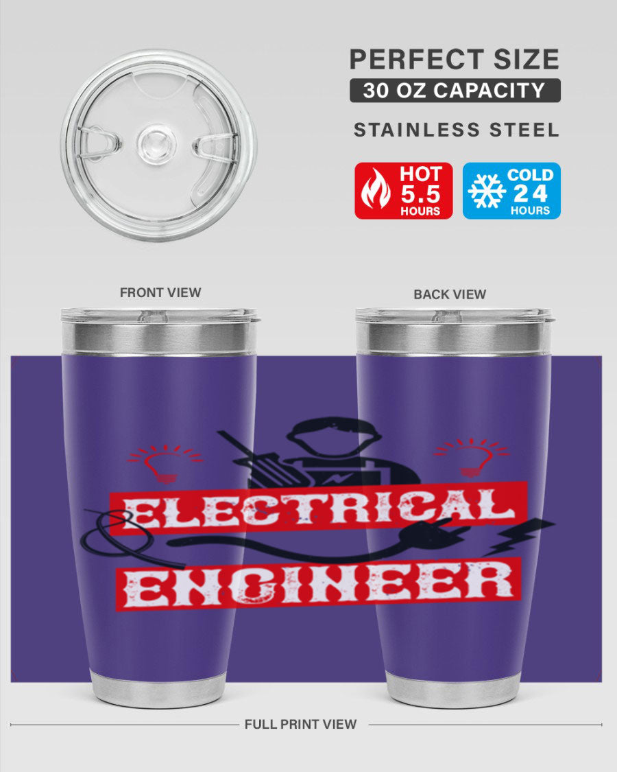 Electrical Engineer Style 59# tumbler, 20oz, double wall vacuum stainless steel with copper lining, featuring a drink-thru lid.