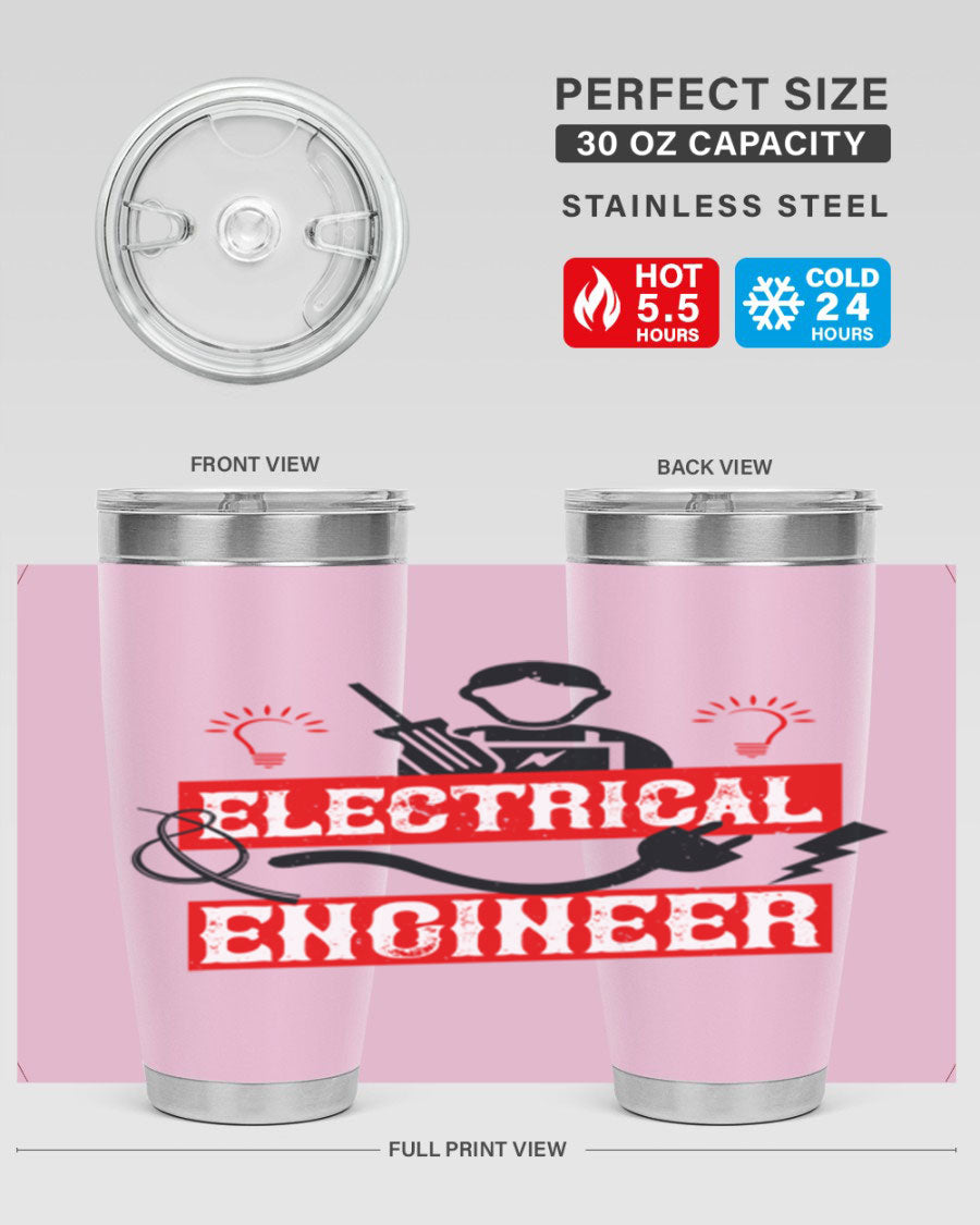 Electrical Engineer Style 59# tumbler, 20oz, double wall vacuum stainless steel with copper lining, featuring a drink-thru lid.