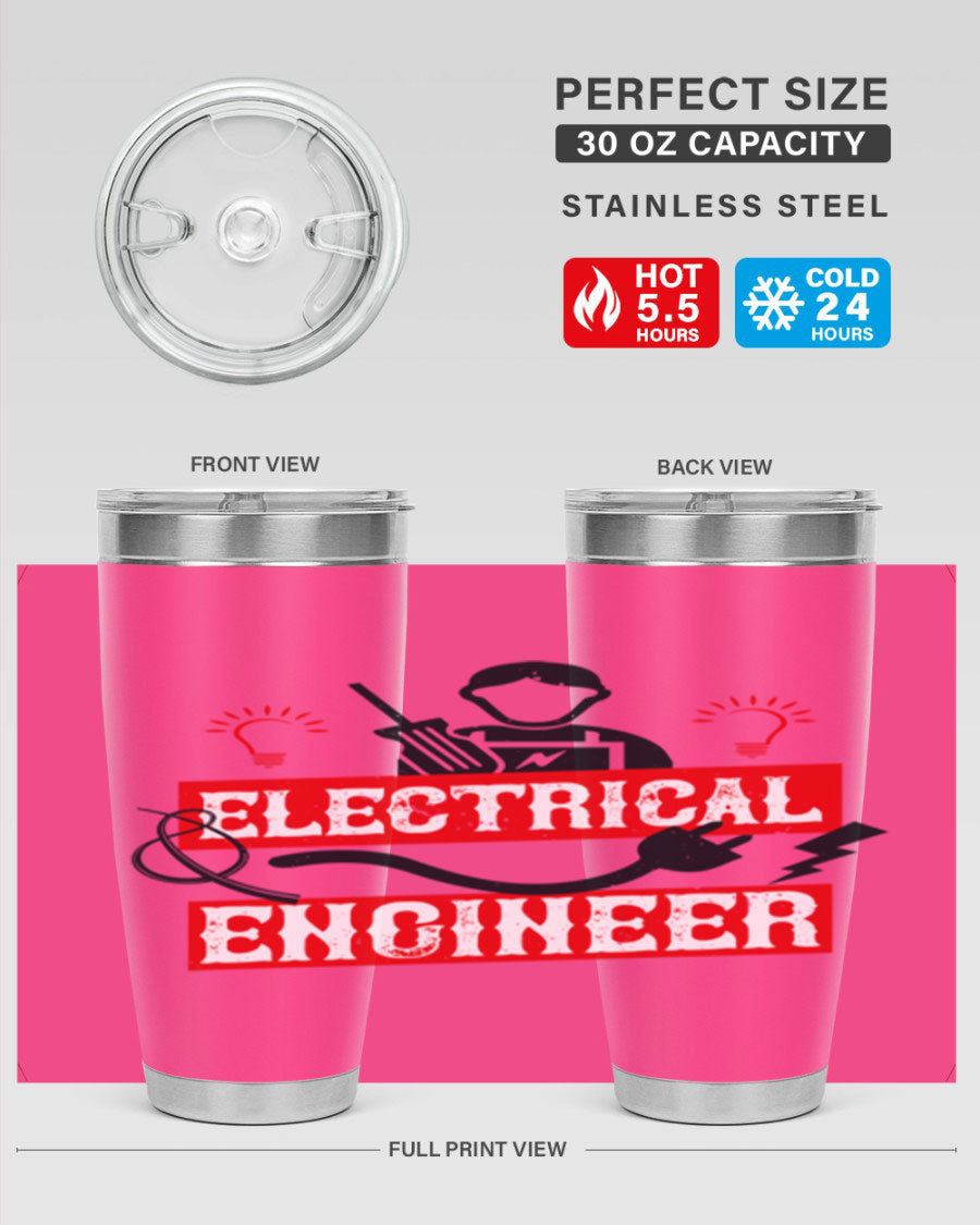 Electrical Engineer Style 59# tumbler, 20oz, double wall vacuum stainless steel with copper lining, featuring a drink-thru lid.