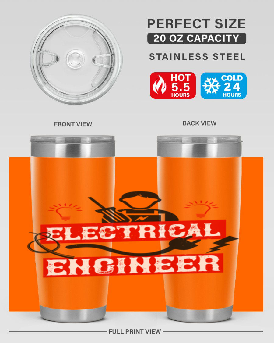 Electrical Engineer Style 59# tumbler, 20oz, double wall vacuum stainless steel with copper lining, featuring a drink-thru lid.