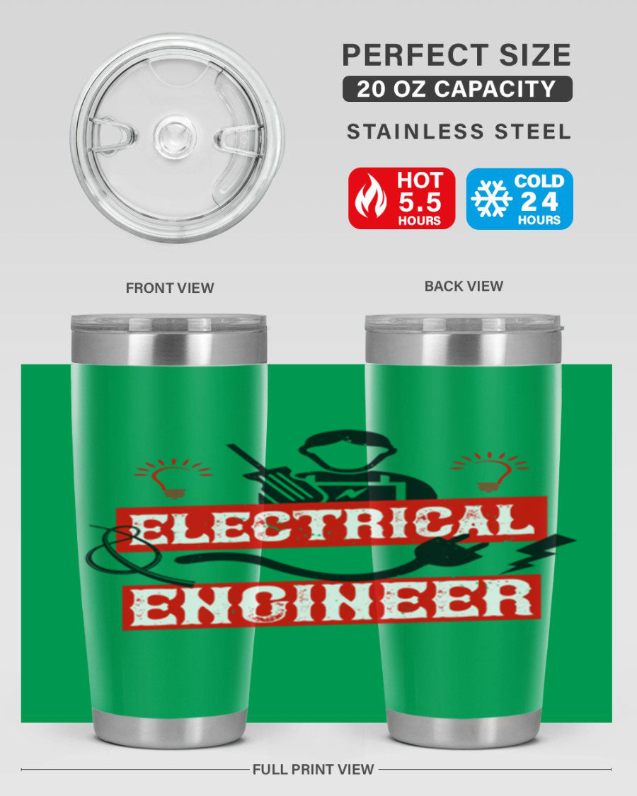 Electrical Engineer Style 59# tumbler, 20oz, double wall vacuum stainless steel with copper lining, featuring a drink-thru lid.