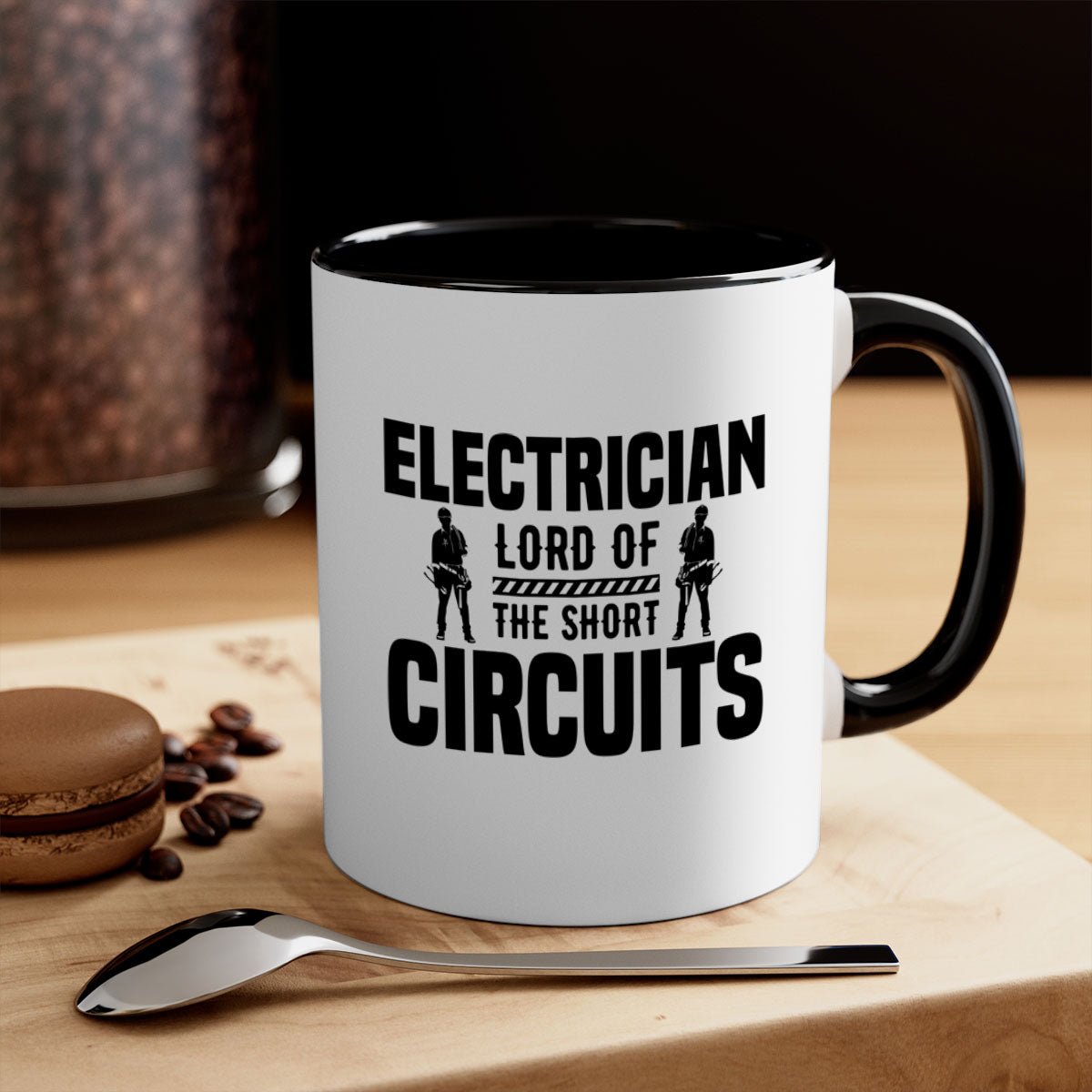 Electrician Lord of Style 54# Mug with colorful handle and glossy finish, available in multiple colors and sizes.