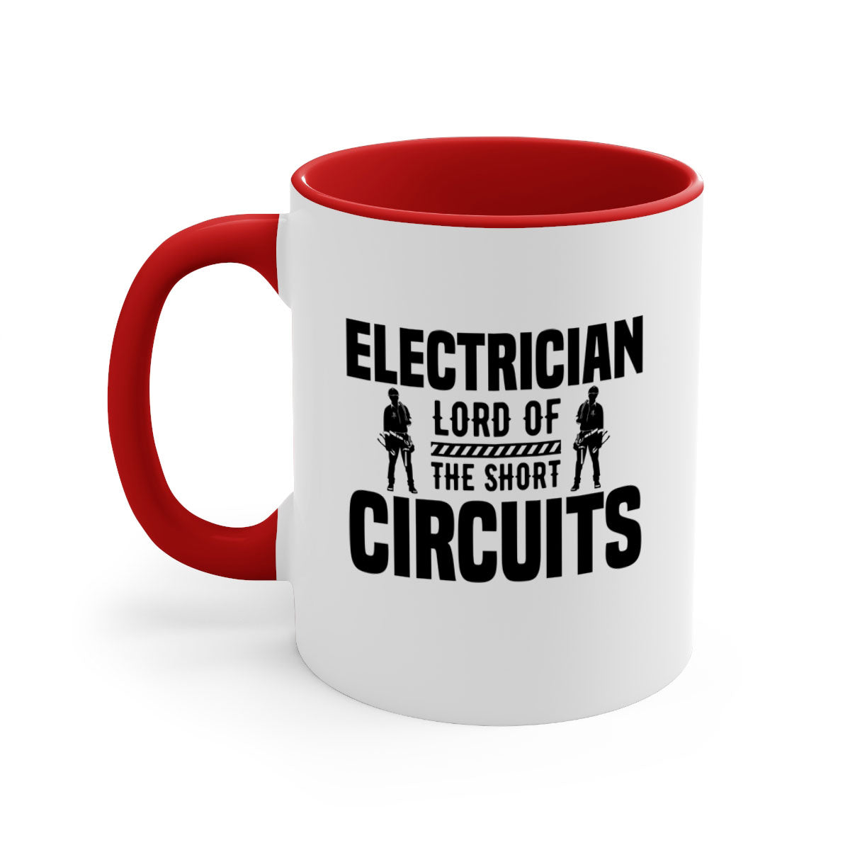 Electrician Lord of Style 54# Mug with colorful handle and glossy finish, available in multiple colors and sizes.