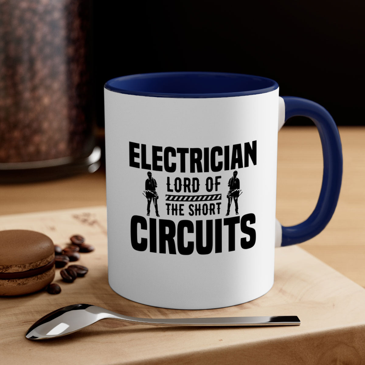Electrician Lord of Style 54# Mug with colorful handle and glossy finish, available in multiple colors and sizes.
