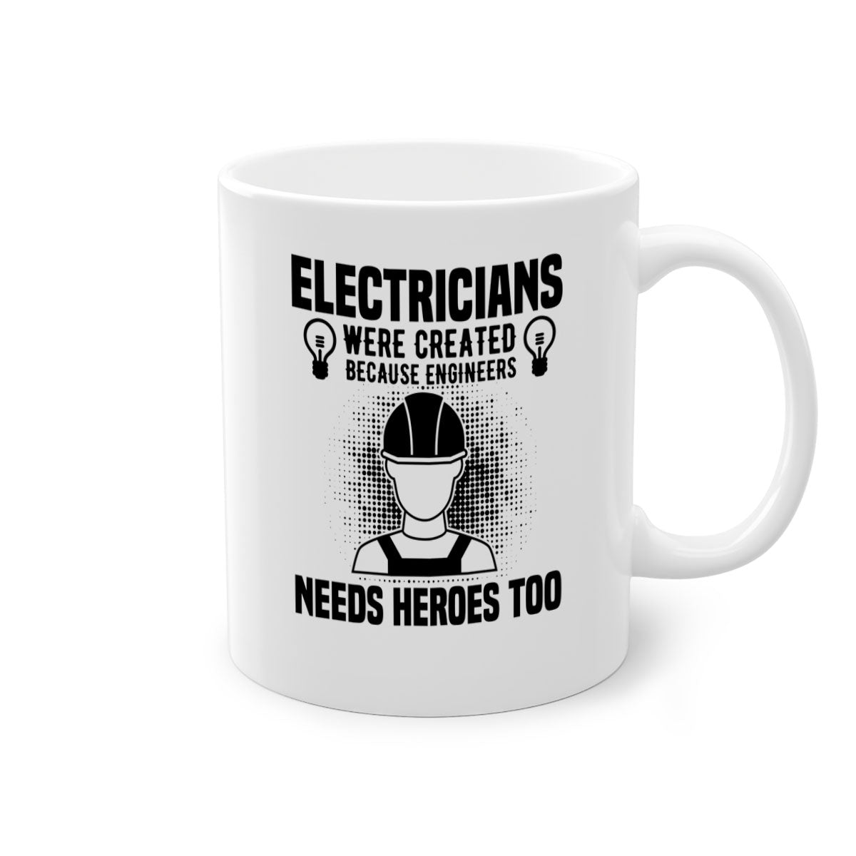Electrician were Style 52# Mug featuring a two-tone design with a colored handle and interior, available in multiple colors and sizes.