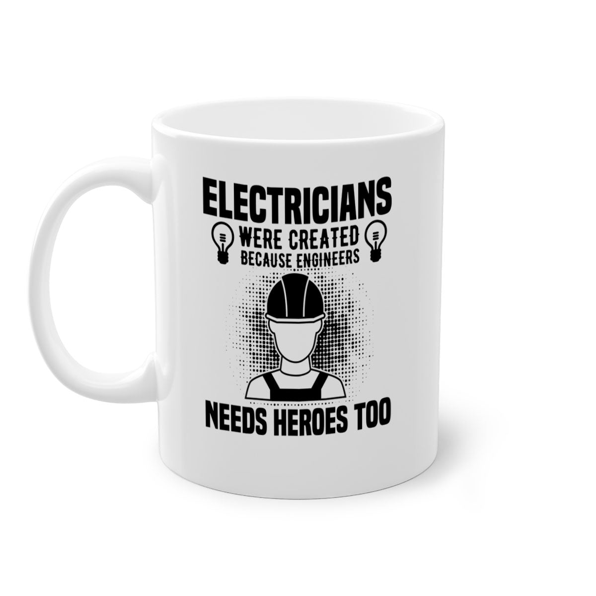 Electrician were Style 52# Mug featuring a two-tone design with a colored handle and interior, available in multiple colors and sizes.