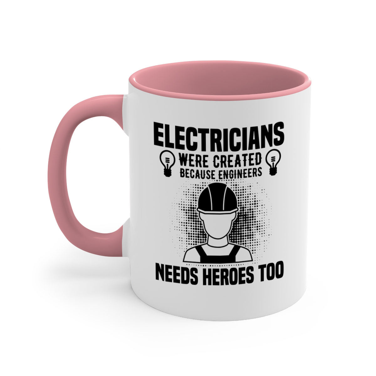 Electrician were Style 52# Mug featuring a two-tone design with a colored handle and interior, available in multiple colors and sizes.