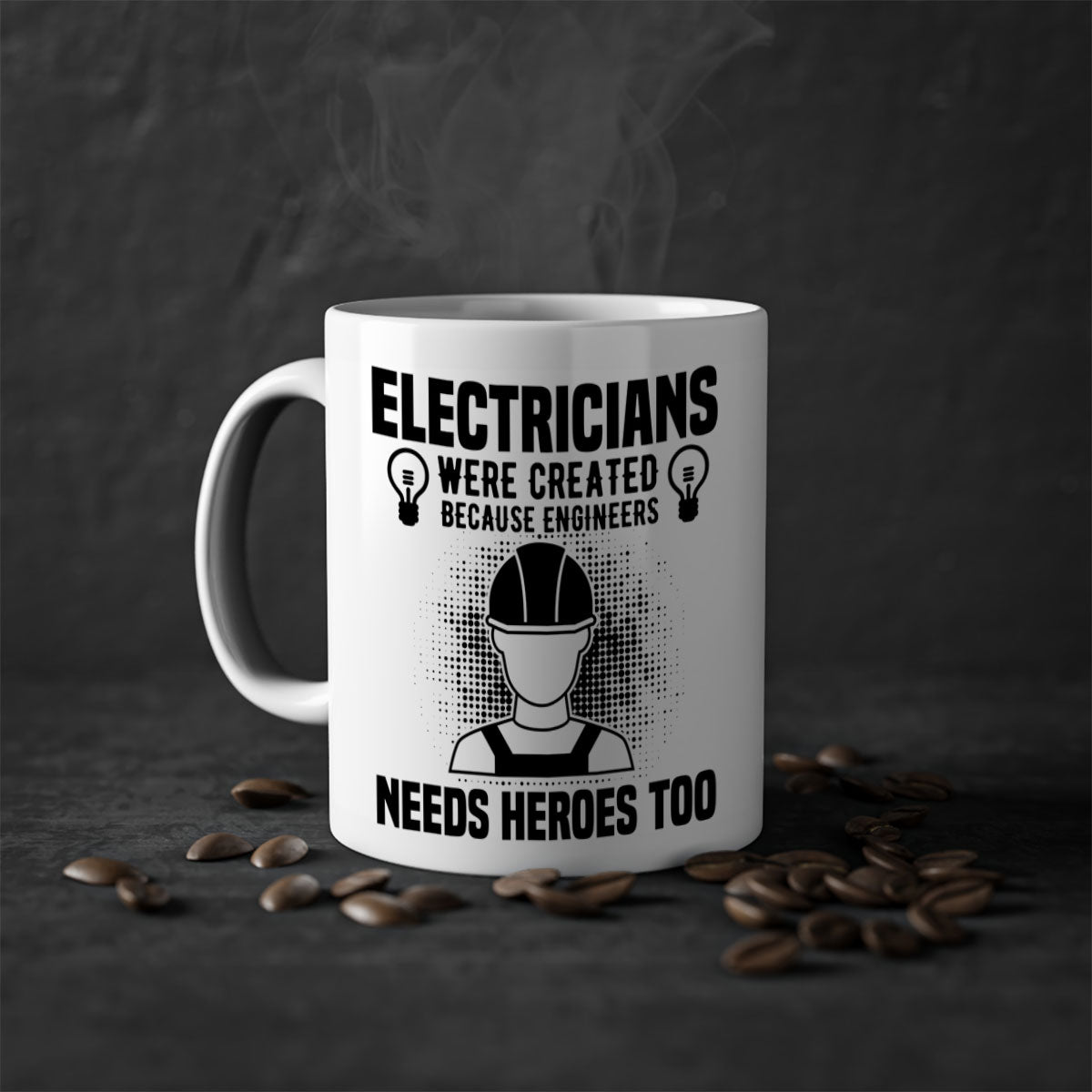 Electrician were Style 52# Mug featuring a two-tone design with a colored handle and interior, available in multiple colors and sizes.