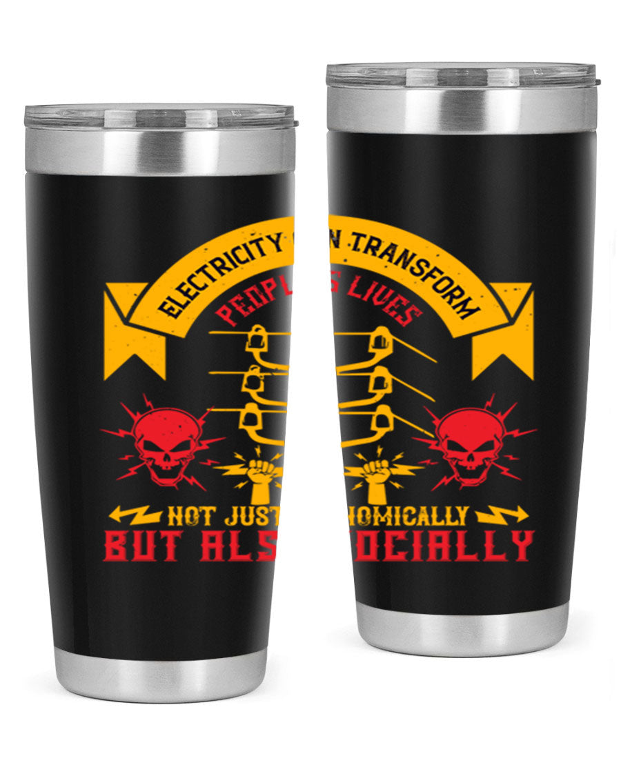 A stylish 20oz and 30oz stainless steel tumbler with a copper lining, showcasing its double wall vacuum design and drink-thru lid.