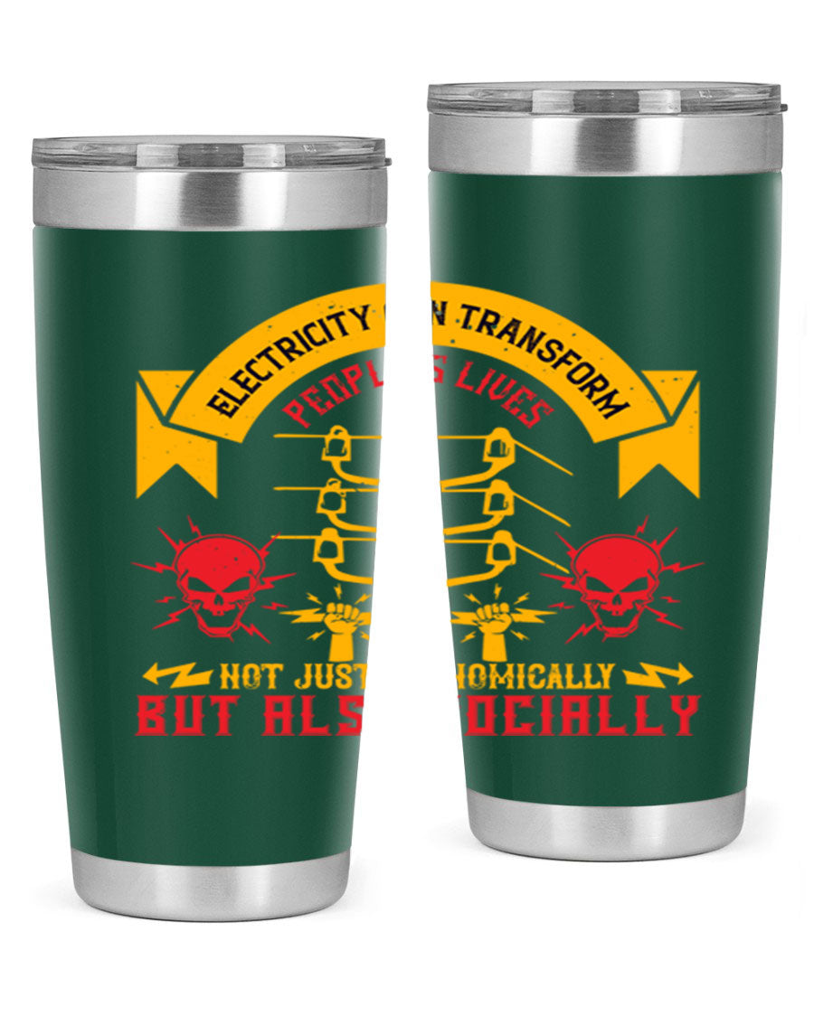 A stylish 20oz and 30oz stainless steel tumbler with a copper lining, showcasing its double wall vacuum design and drink-thru lid.