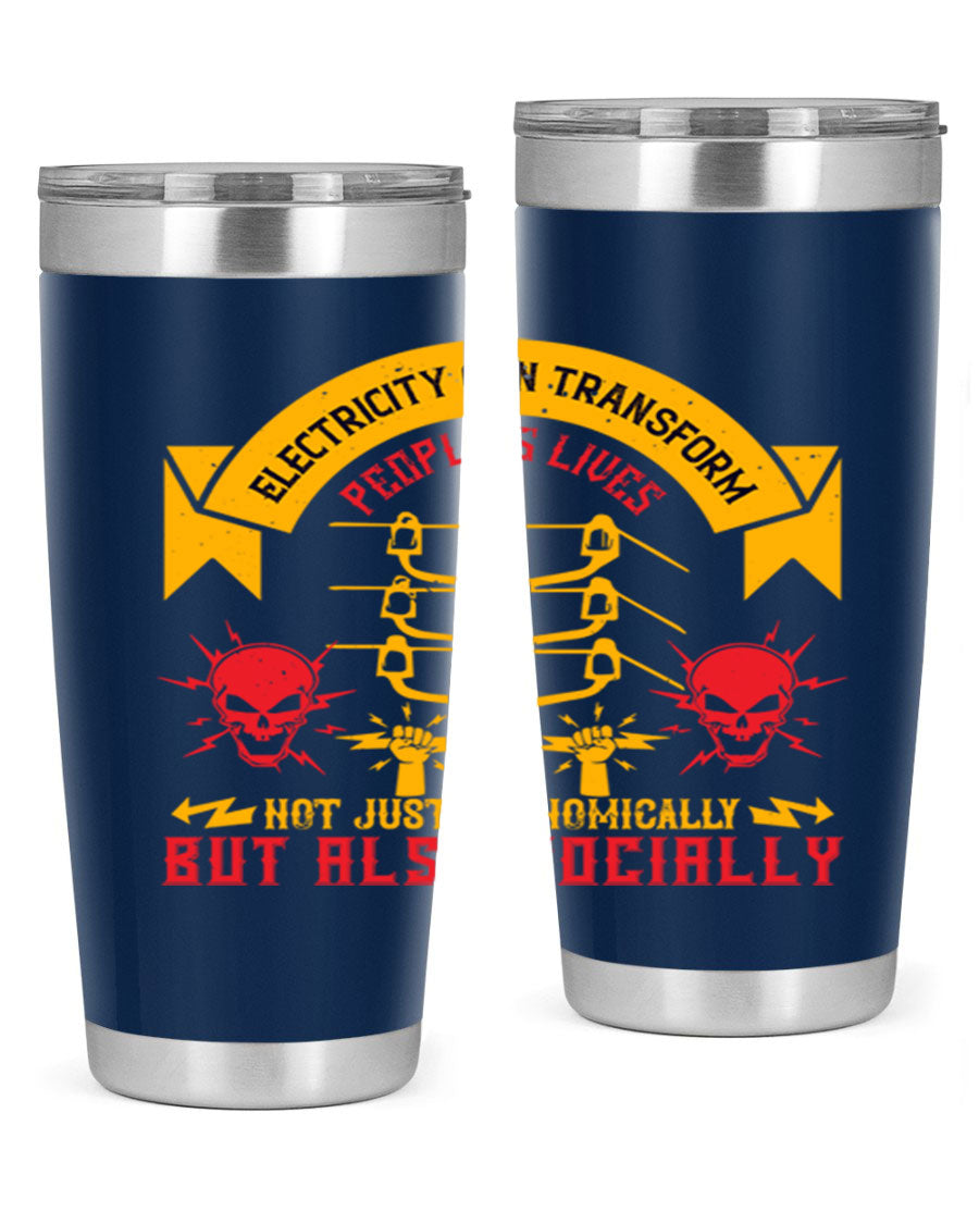 A stylish 20oz and 30oz stainless steel tumbler with a copper lining, showcasing its double wall vacuum design and drink-thru lid.