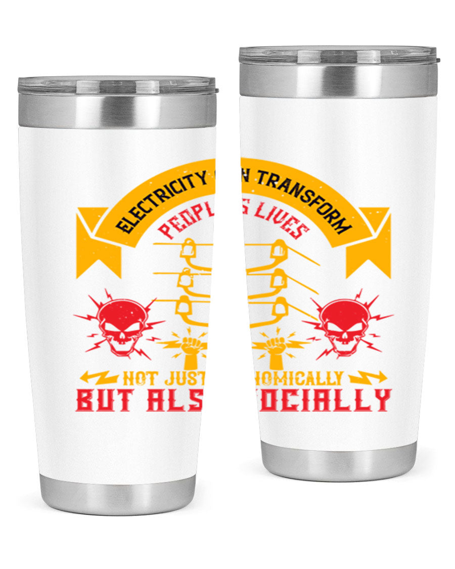 A stylish 20oz and 30oz stainless steel tumbler with a copper lining, showcasing its double wall vacuum design and drink-thru lid.