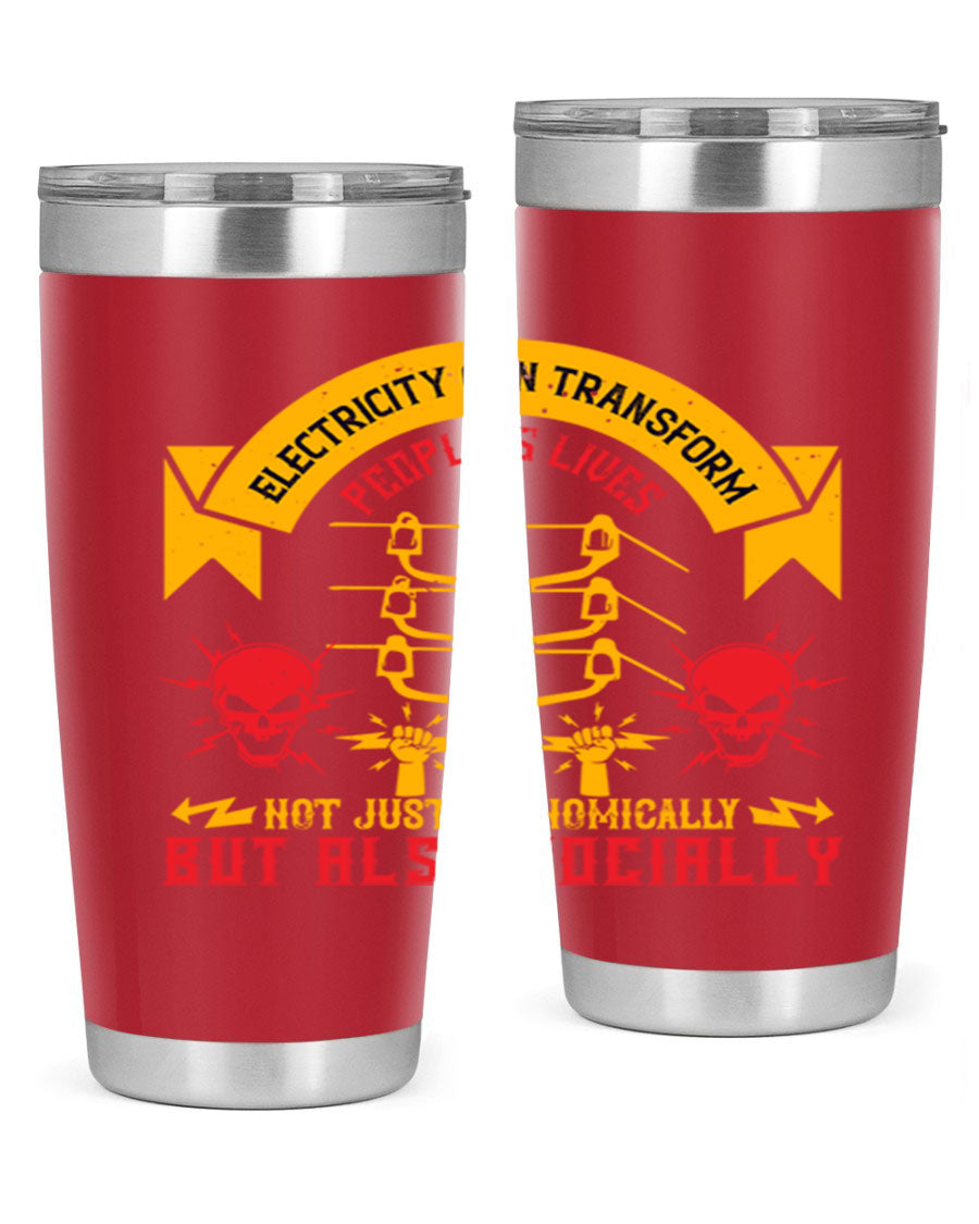 A stylish 20oz and 30oz stainless steel tumbler with a copper lining, showcasing its double wall vacuum design and drink-thru lid.