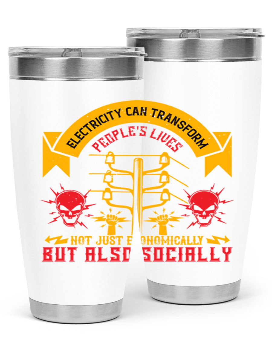 A stylish 20oz and 30oz stainless steel tumbler with a copper lining, showcasing its double wall vacuum design and drink-thru lid.