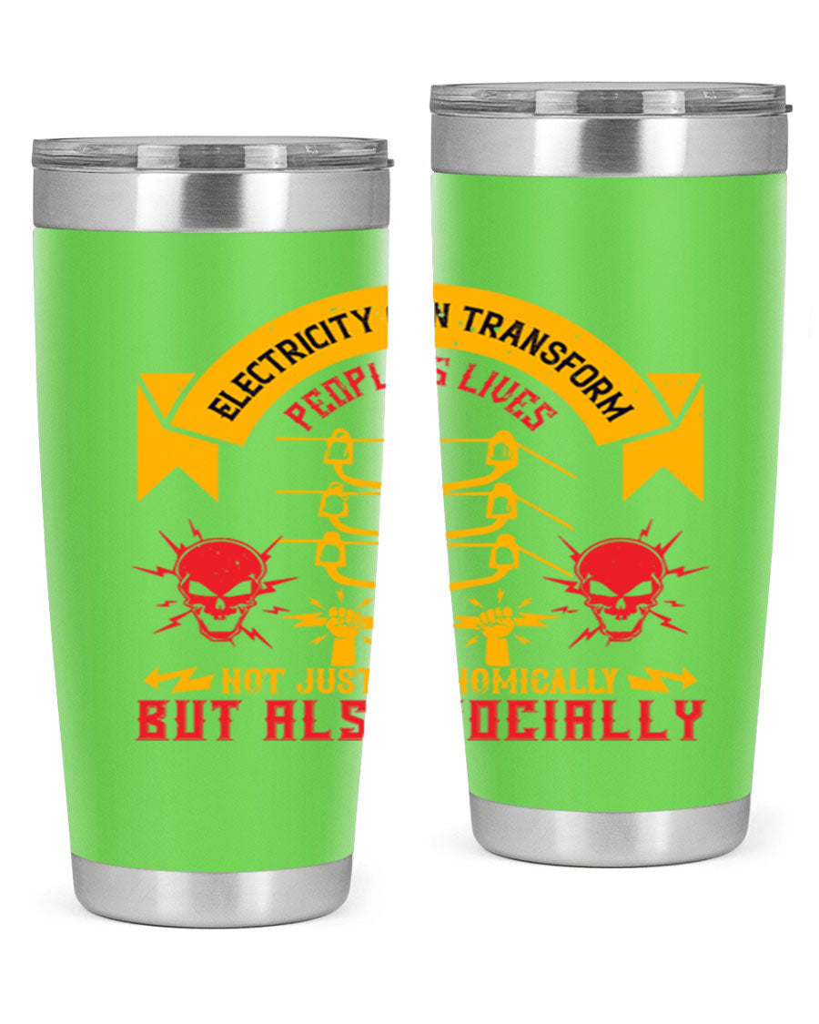 A stylish 20oz and 30oz stainless steel tumbler with a copper lining, showcasing its double wall vacuum design and drink-thru lid.