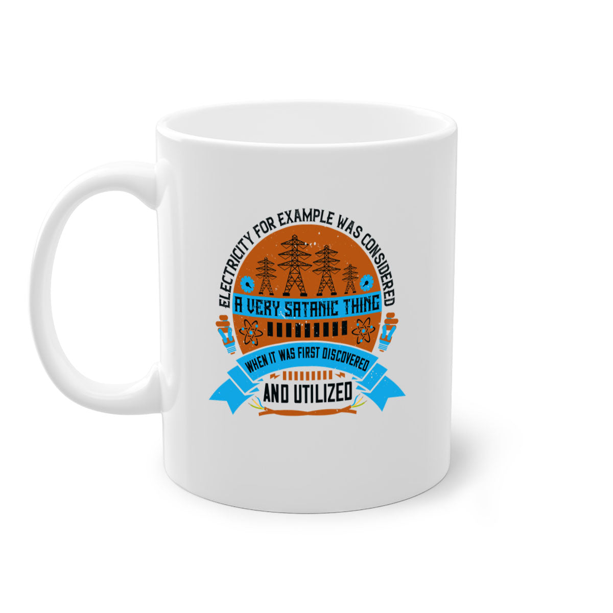 A stylish two-tone ceramic mug with a glossy finish, featuring a colored handle and interior, available in five colors.