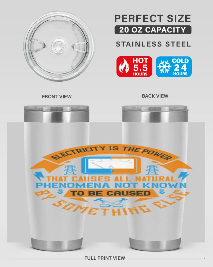 A stylish 20oz and 30oz stainless steel tumbler with double wall vacuum insulation, showcasing vibrant printed designs, perfect for hot and cold beverages.