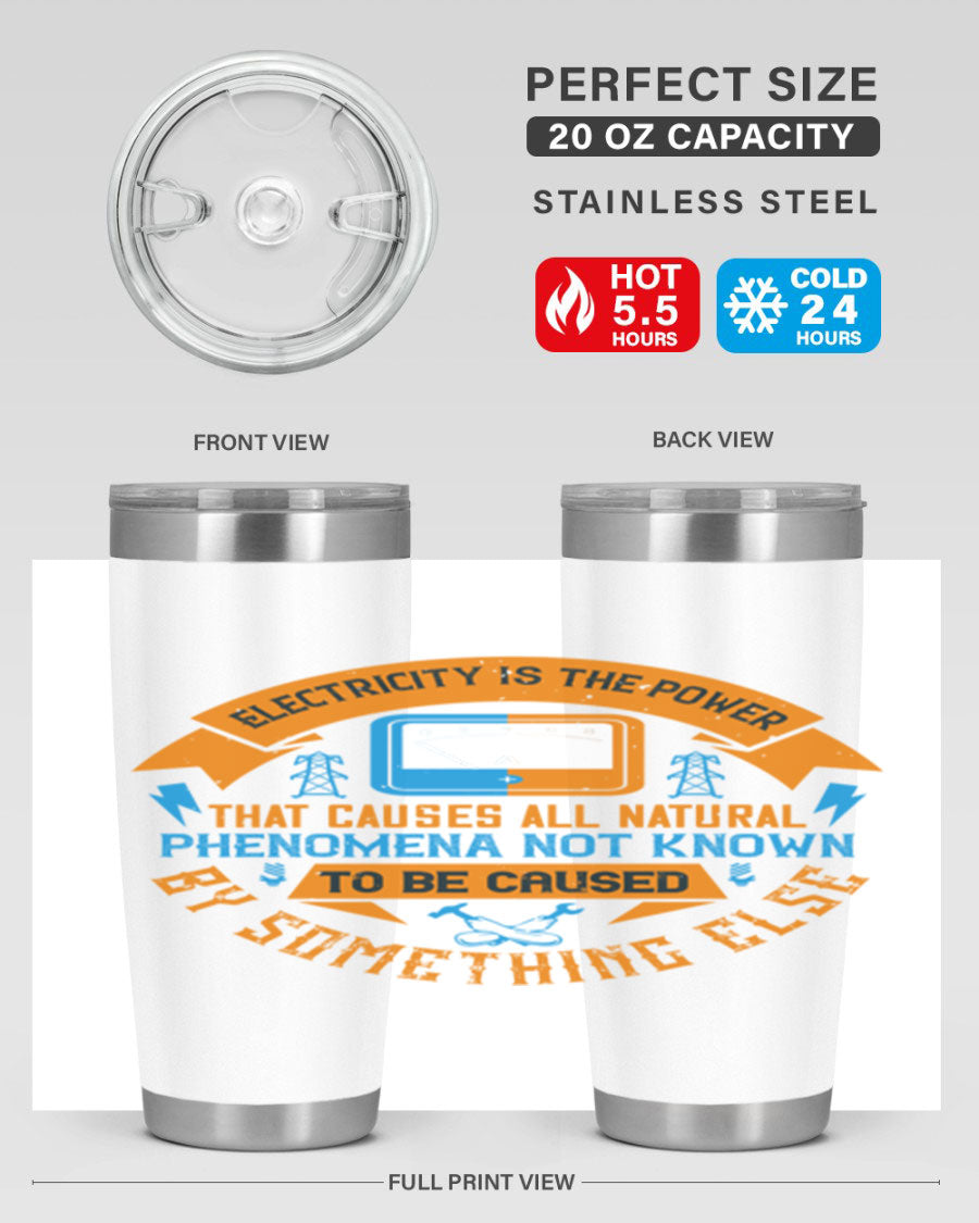 A stylish 20oz and 30oz stainless steel tumbler with double wall vacuum insulation, showcasing vibrant printed designs, perfect for hot and cold beverages.