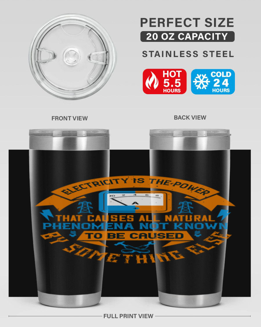 A stylish 20oz and 30oz stainless steel tumbler with double wall vacuum insulation, showcasing vibrant printed designs, perfect for hot and cold beverages.