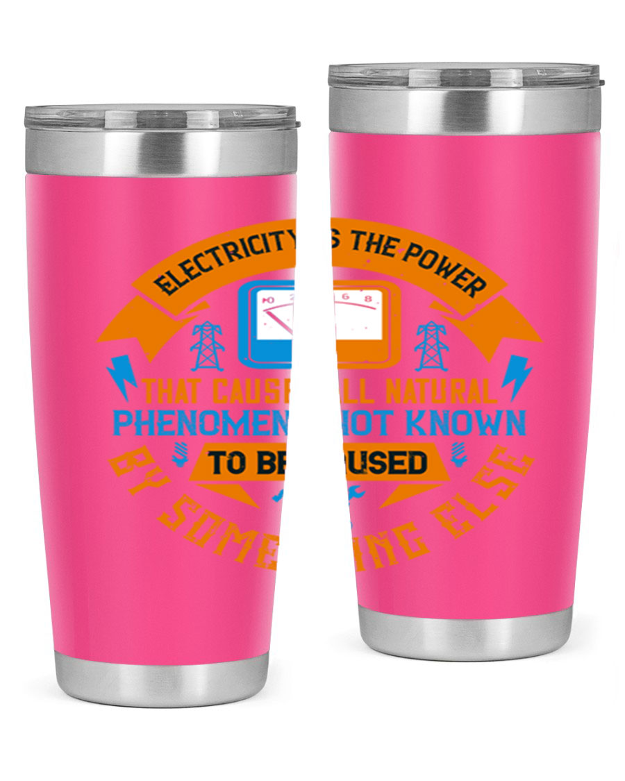 A stylish 20oz and 30oz stainless steel tumbler with double wall vacuum insulation, showcasing vibrant printed designs, perfect for hot and cold beverages.