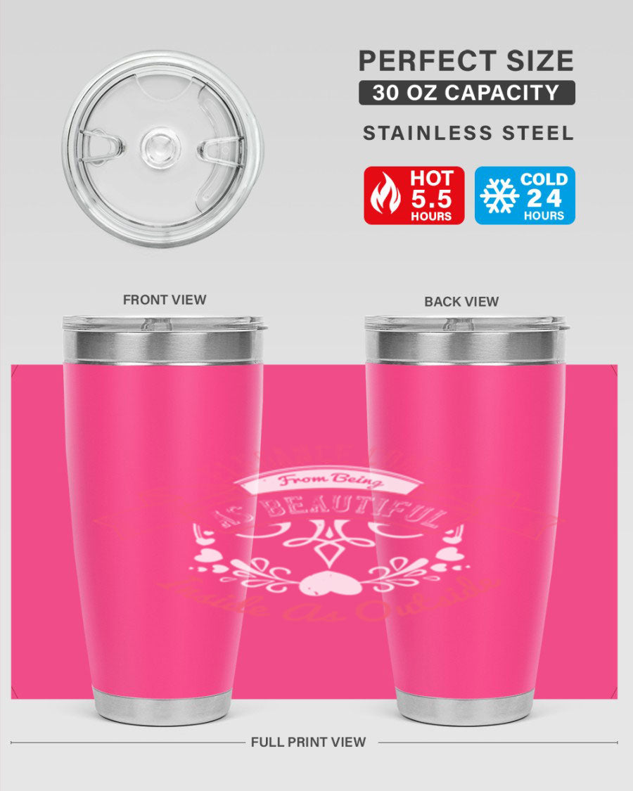 Elegance Style 213# stainless steel tumbler in 20oz and 30oz sizes, showcasing double wall vacuum insulation and a sleek design.
