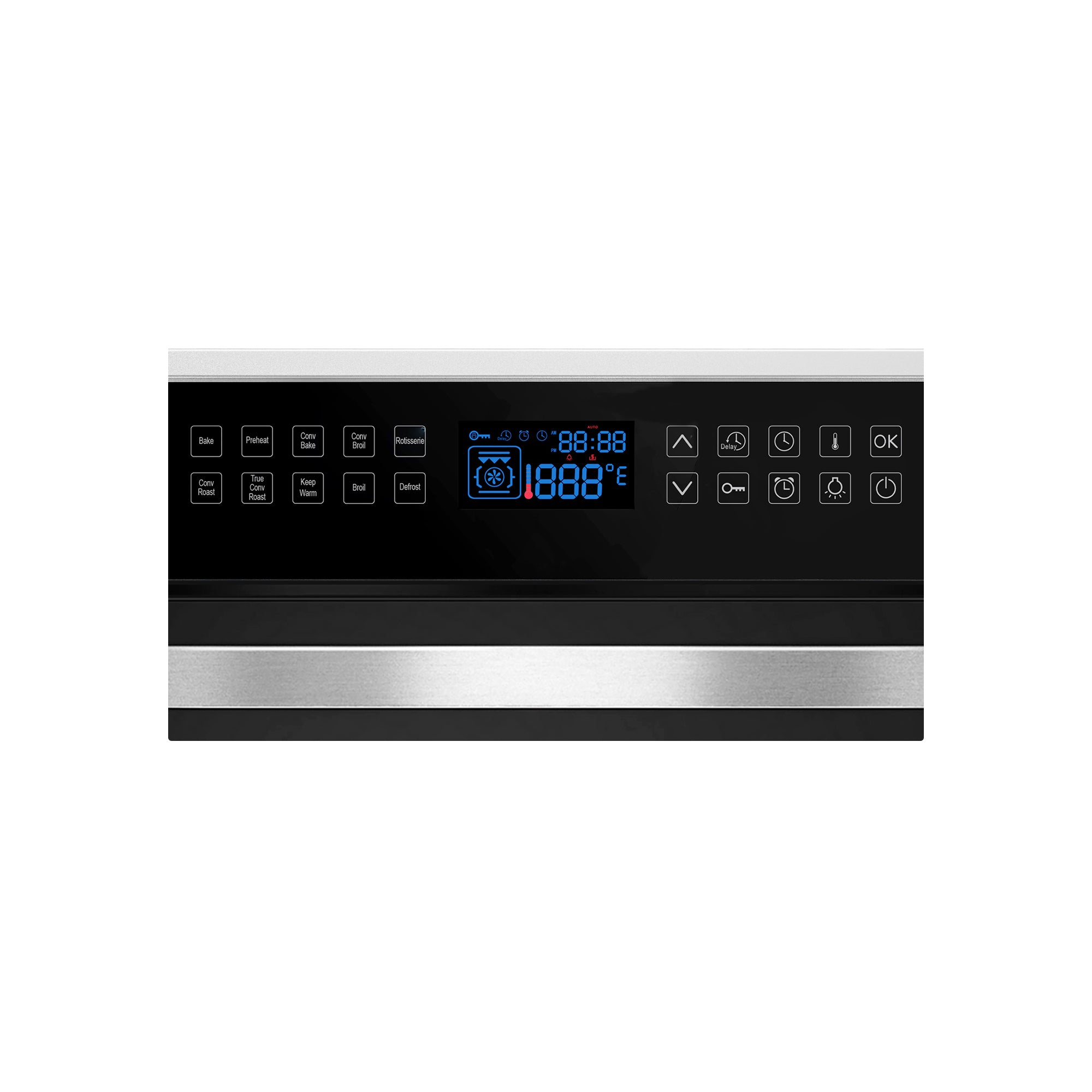 Empava 24WOC02 Electric Single Wall Oven with sleek design and tempered glass door, perfect for roasting and baking.