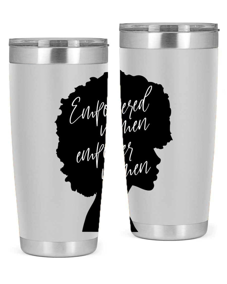Empowered Women Empower Women 20oz Tumbler in stainless steel with a stylish design, perfect for hot and cold beverages.