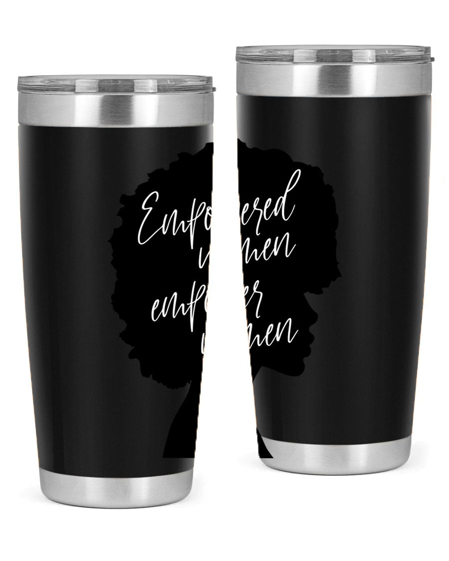 Empowered Women Empower Women 20oz Tumbler in stainless steel with a stylish design, perfect for hot and cold beverages.