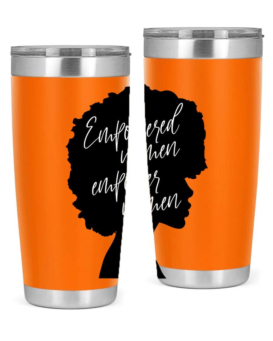 Empowered Women Empower Women 20oz Tumbler in stainless steel with a stylish design, perfect for hot and cold beverages.
