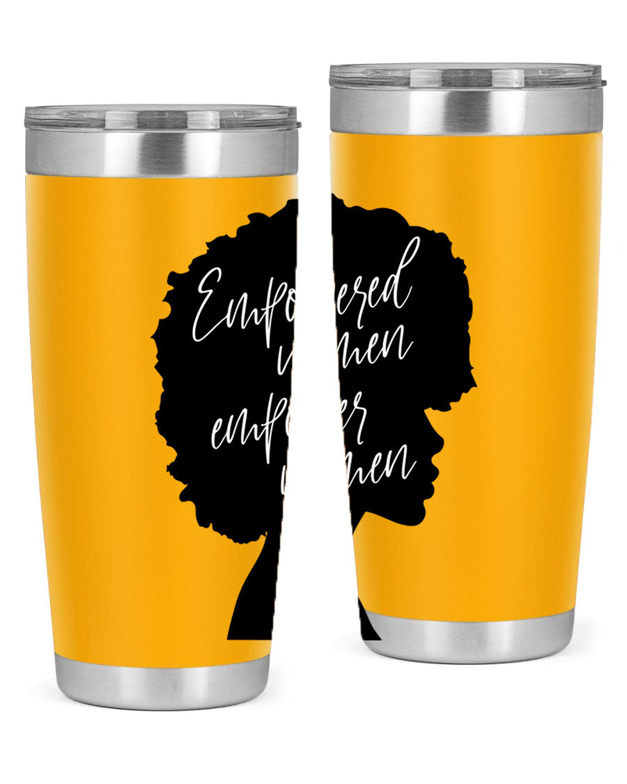Empowered Women Empower Women 20oz Tumbler in stainless steel with a stylish design, perfect for hot and cold beverages.