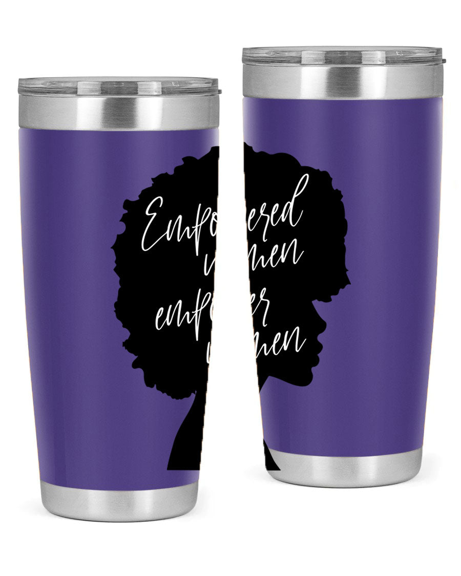 Empowered Women Empower Women 20oz Tumbler in stainless steel with a stylish design, perfect for hot and cold beverages.