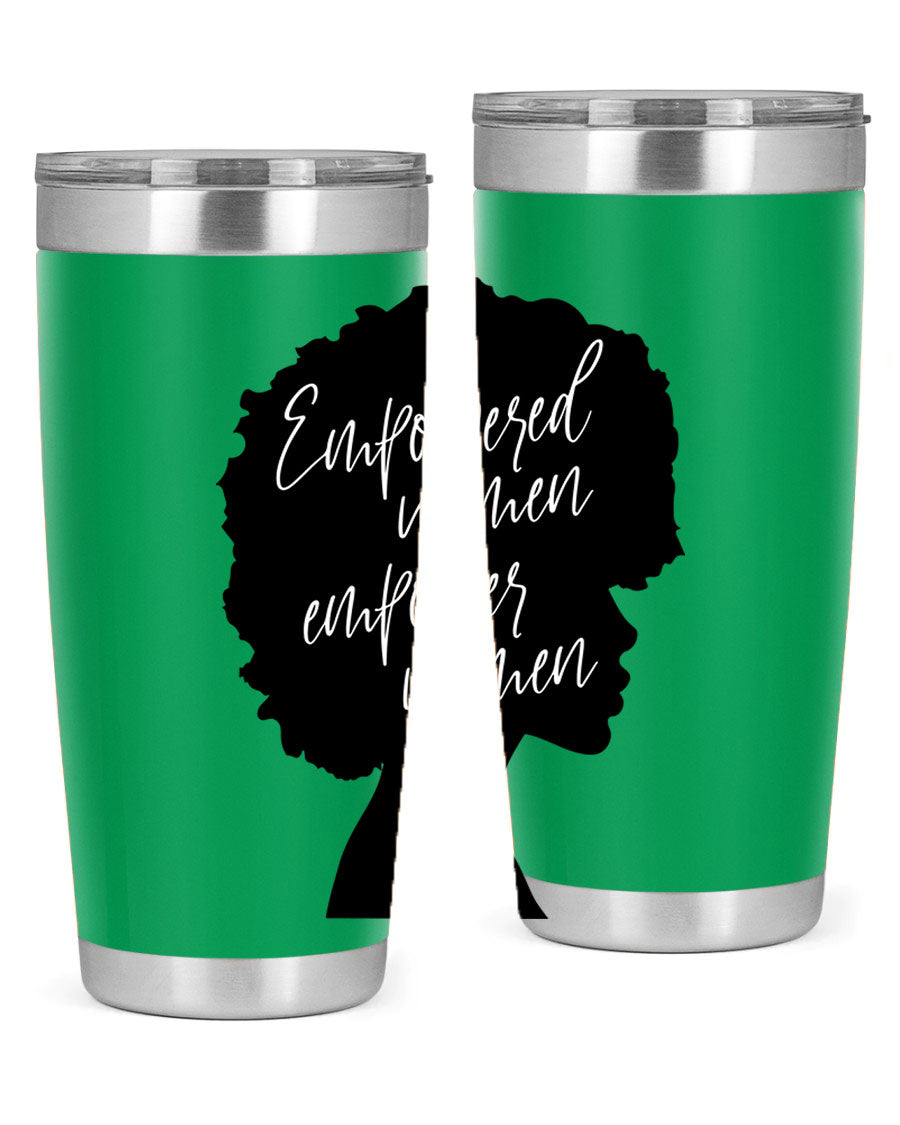 Empowered Women Empower Women 20oz Tumbler in stainless steel with a stylish design, perfect for hot and cold beverages.