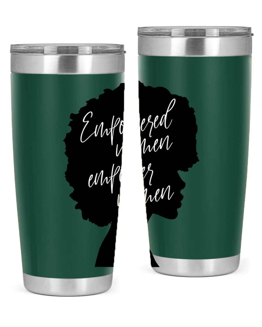 Empowered Women Empower Women 20oz Tumbler in stainless steel with a stylish design, perfect for hot and cold beverages.