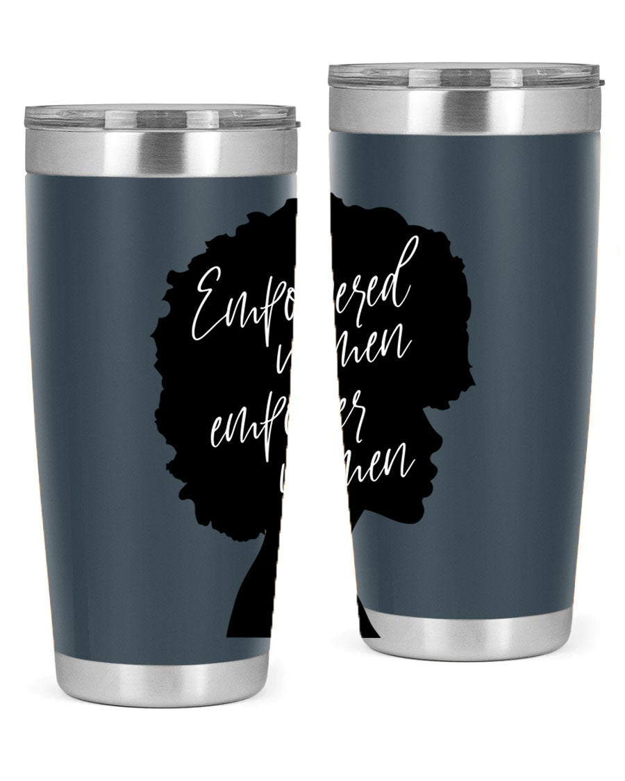 Empowered Women Empower Women 20oz Tumbler in stainless steel with a stylish design, perfect for hot and cold beverages.