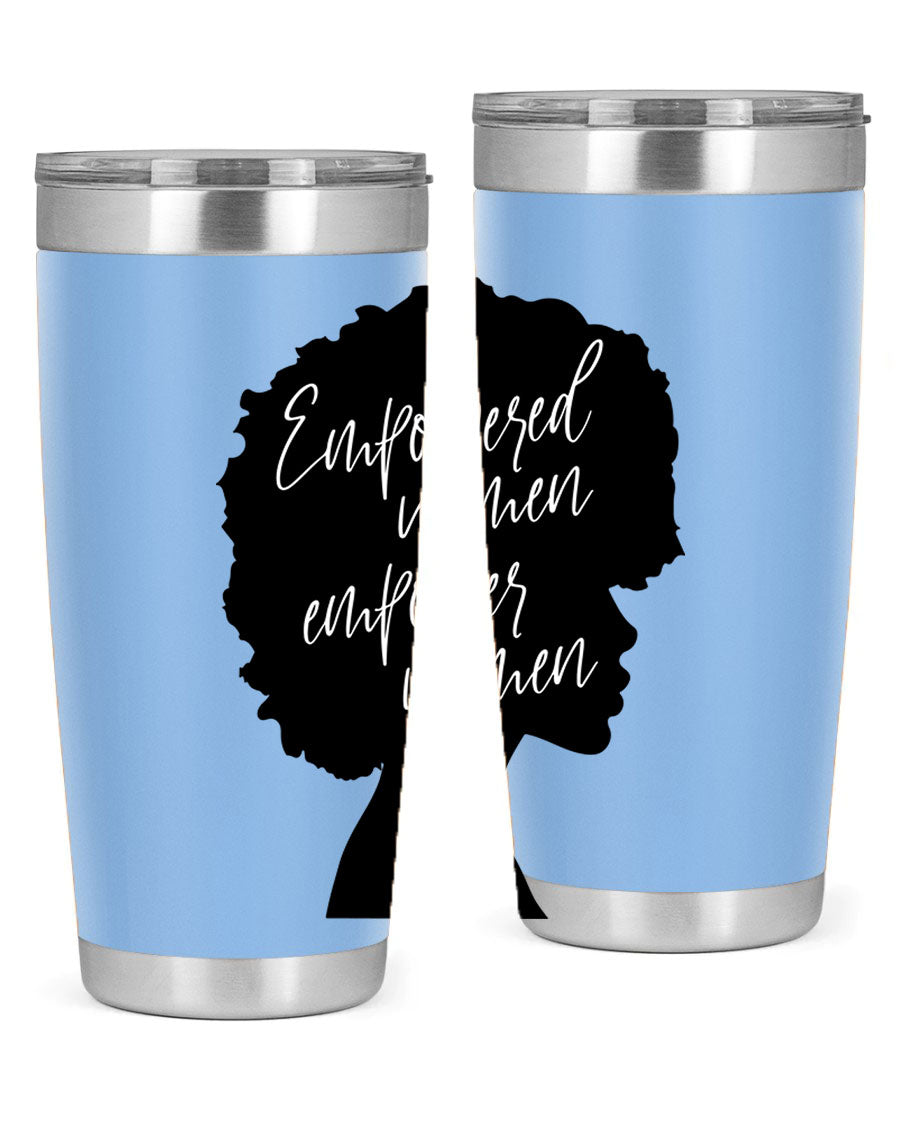 Empowered Women Empower Women 20oz Tumbler in stainless steel with a stylish design, perfect for hot and cold beverages.