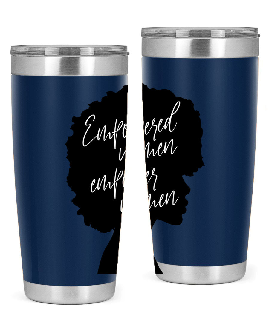 Empowered Women Empower Women 20oz Tumbler in stainless steel with a stylish design, perfect for hot and cold beverages.