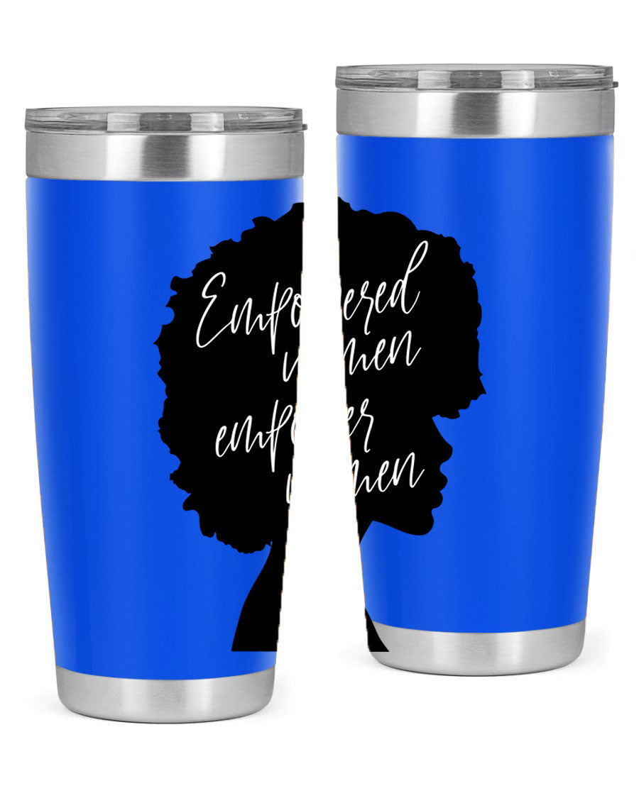 Empowered Women Empower Women 20oz Tumbler in stainless steel with a stylish design, perfect for hot and cold beverages.