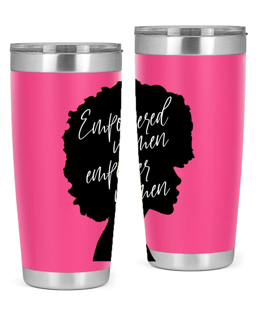 Empowered Women Empower Women 20oz Tumbler in stainless steel with a stylish design, perfect for hot and cold beverages.