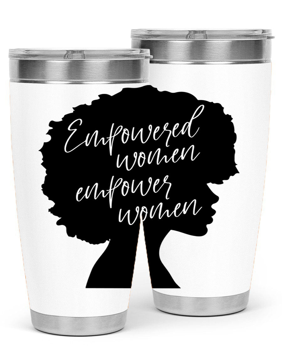 Empowered Women Empower Women 20oz Tumbler in stainless steel with a stylish design, perfect for hot and cold beverages.