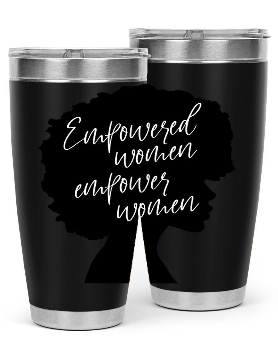 Empowered Women Empower Women 20oz Tumbler in stainless steel with a stylish design, perfect for hot and cold beverages.