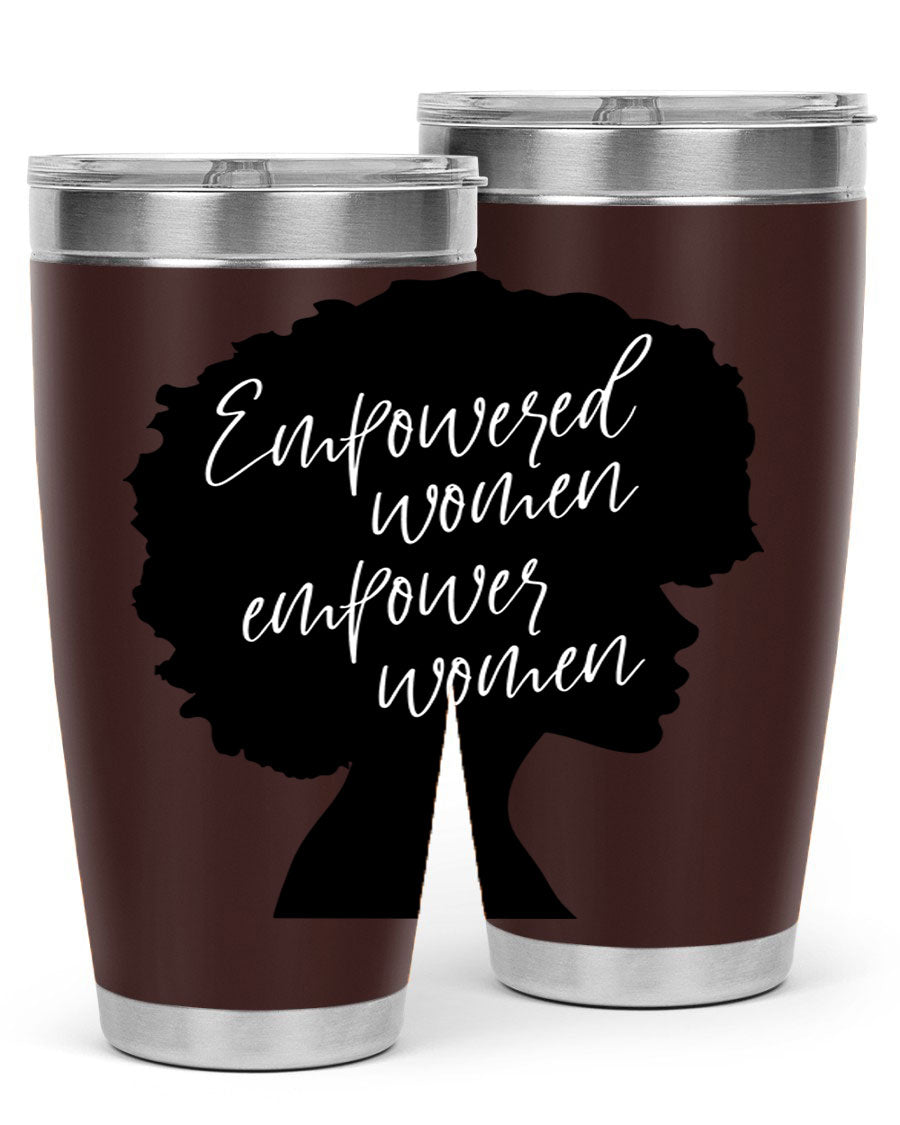 Empowered Women Empower Women 20oz Tumbler in stainless steel with a stylish design, perfect for hot and cold beverages.