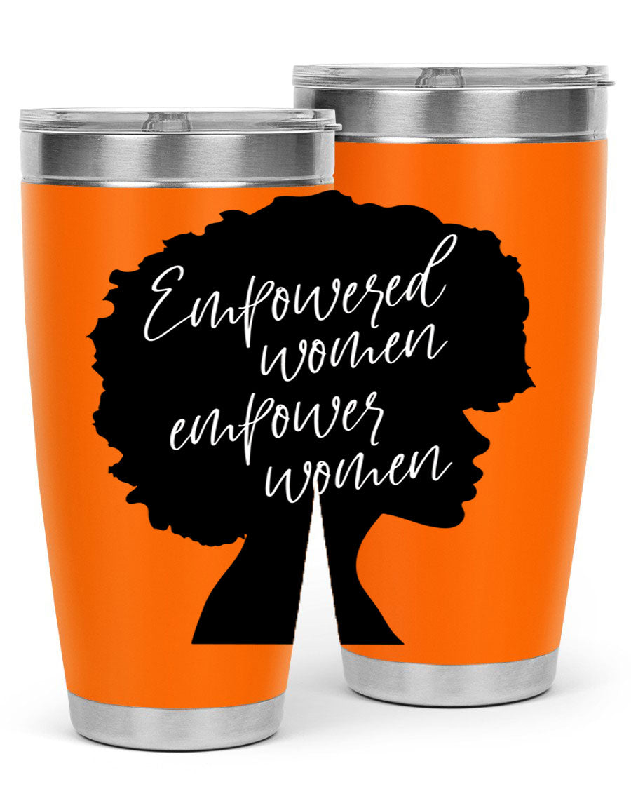 Empowered Women Empower Women 20oz Tumbler in stainless steel with a stylish design, perfect for hot and cold beverages.