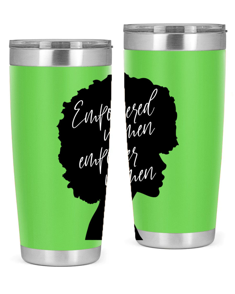 Empowered Women Empower Women 20oz Tumbler in stainless steel with a stylish design, perfect for hot and cold beverages.