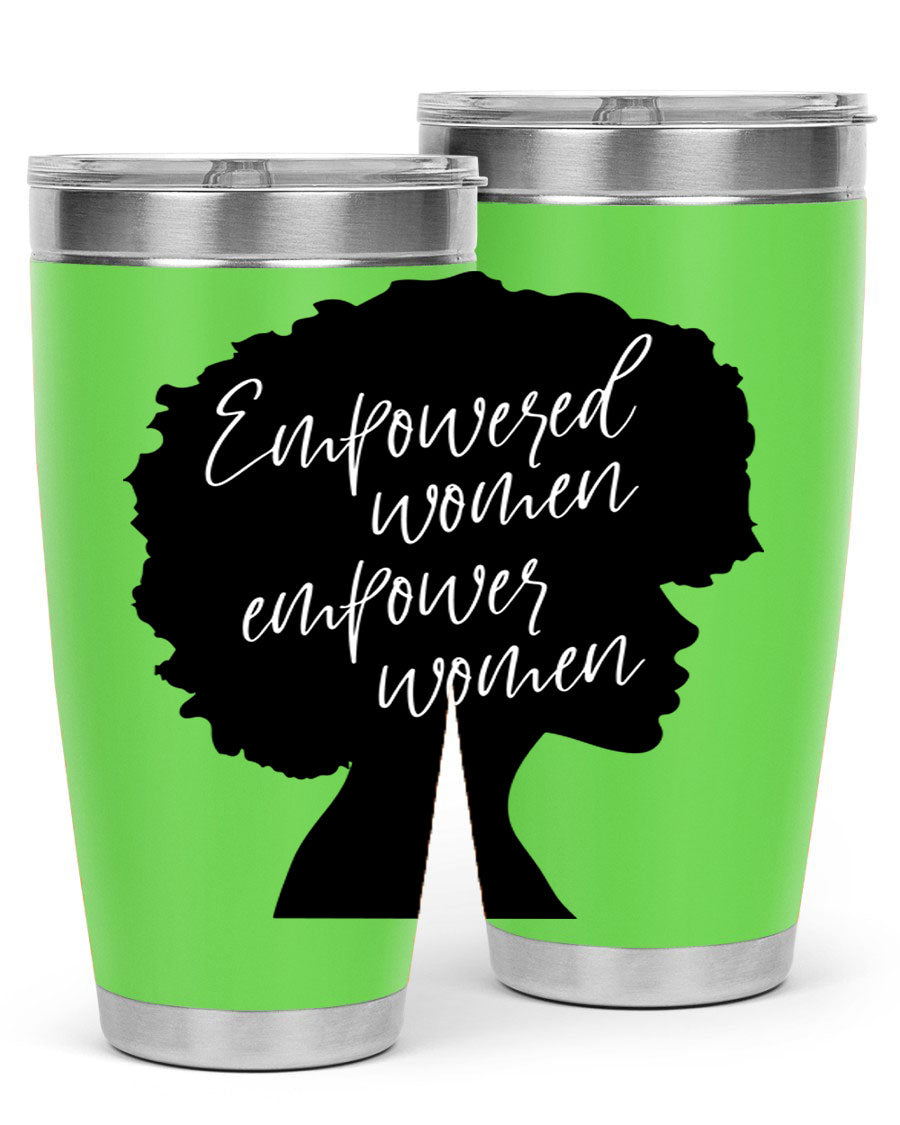 Empowered Women Empower Women 20oz Tumbler in stainless steel with a stylish design, perfect for hot and cold beverages.